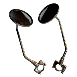 Lusterka Chrom z Uchwytami INOX TYP 1 • Wysoka Jakość  M-72, Ural, BMW, K-750 i Innych kierownica  Ø25 mm